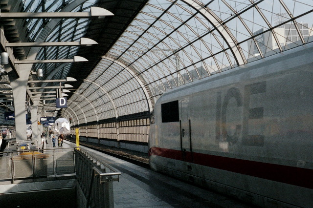 ICE passing through Spandau Station